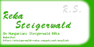 reka steigerwald business card