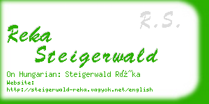 reka steigerwald business card